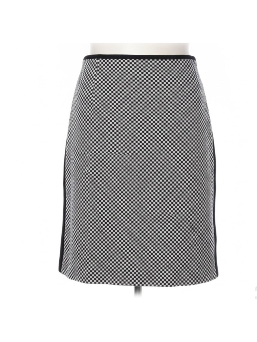 White House Black Market Womens Black & White Cotton Blend Pencil Skirt Size 2